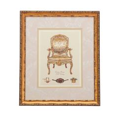 19th Century French Chair Paintings, Set of Four