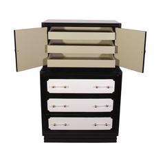 Vintage Lacquered Gentleman's Highboy Dresser