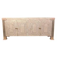 Maitland-Smith Tessellated Marble Console