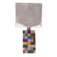 Poliarte Rainbow Glass Table Lamp with Custom Metal Shade 2