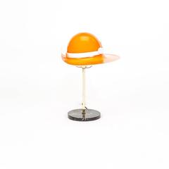 Orange Murano Glass Hat Table Lamp, Mid-Century