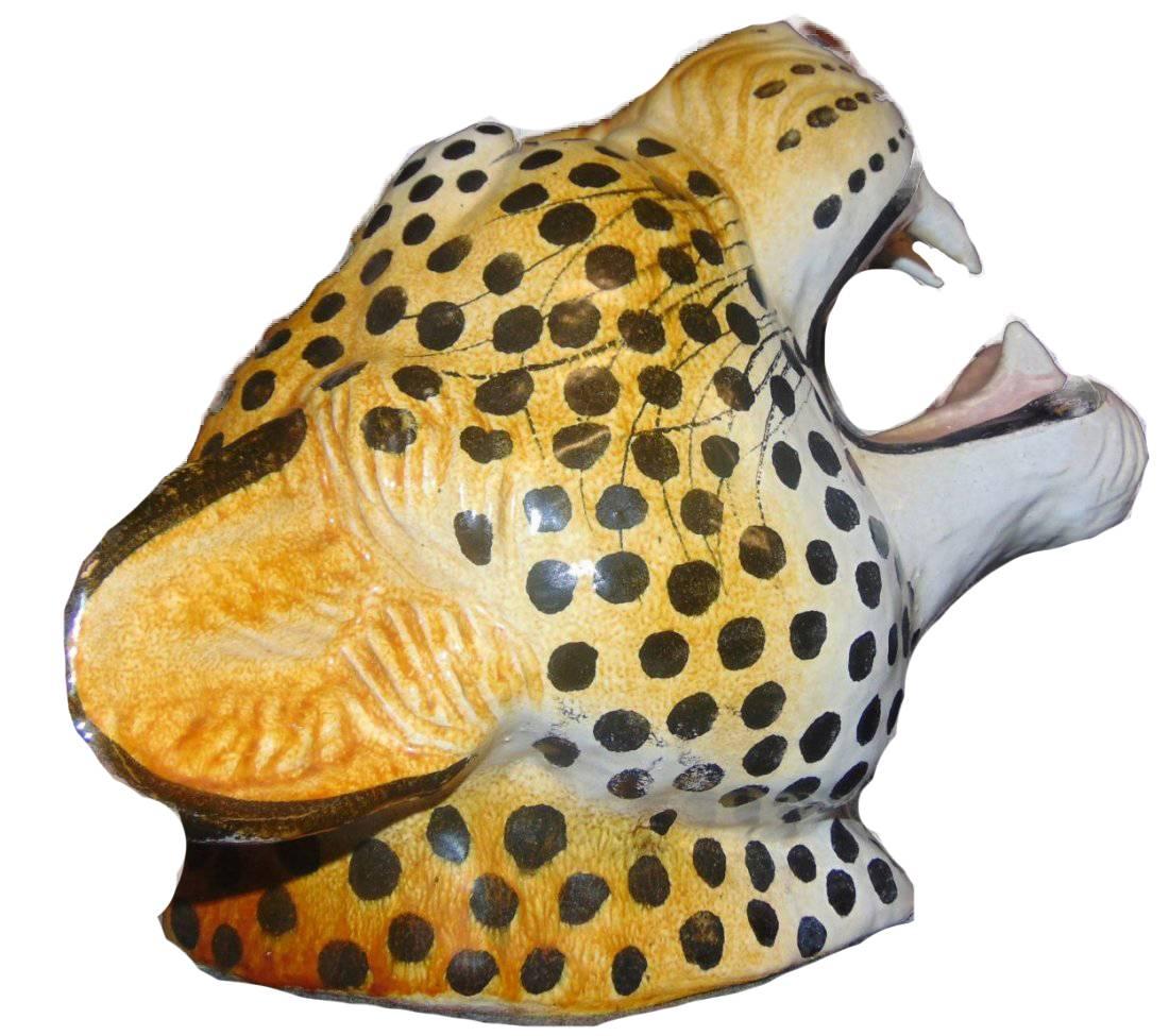 20th Century Italian Ceramic Safari Busts, Set of Three For Sale