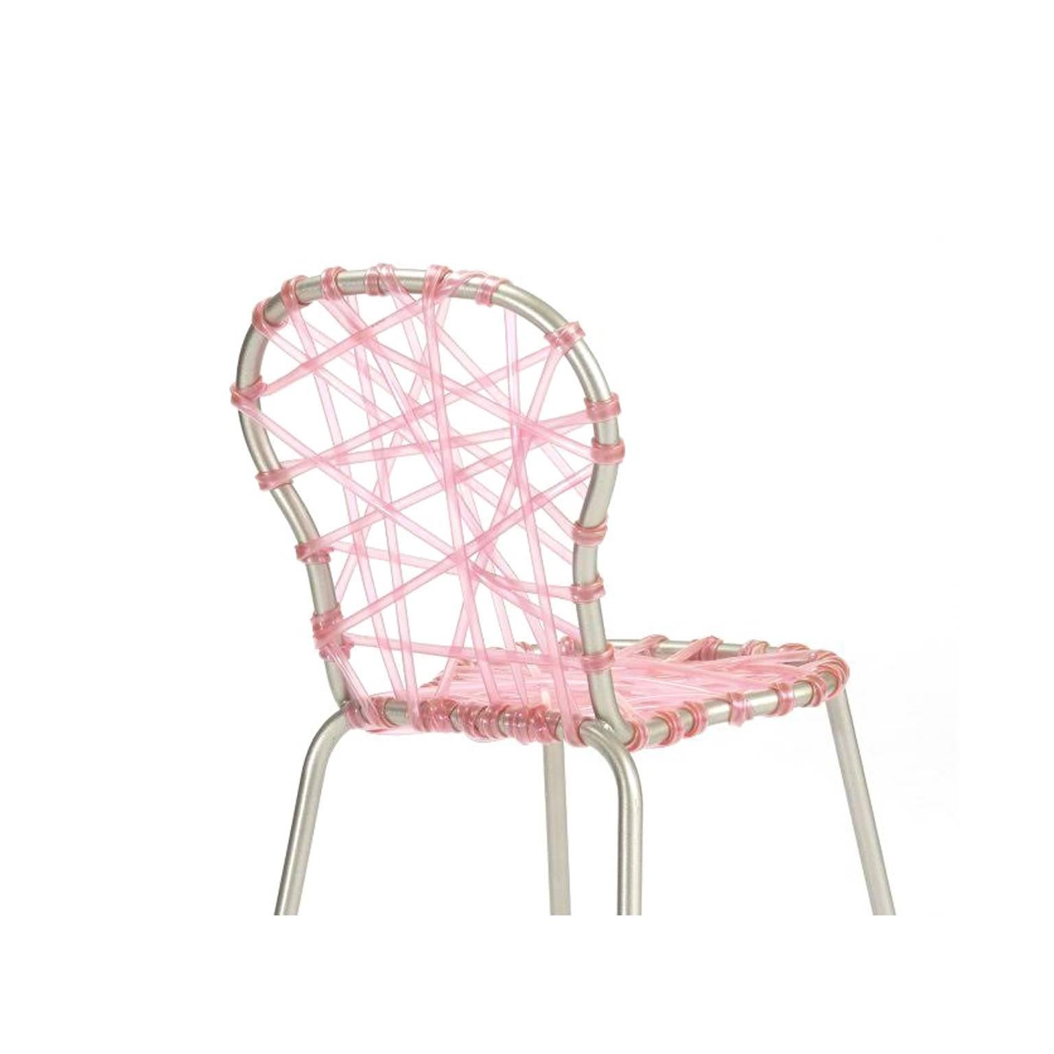 Campana Brothers pink zig zag chairs, set of 12.