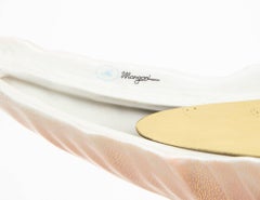 Italian Ginkgo Leaf Table Lamp by Mangani