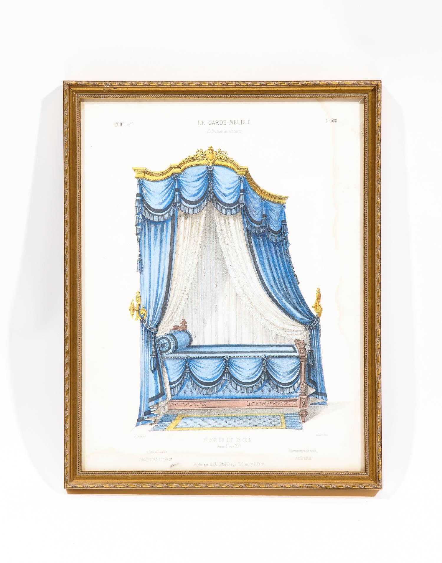 Antique 19th Century Louis XVI French Lithographs Le Garde-Meuble, Set of Ten For Sale 2