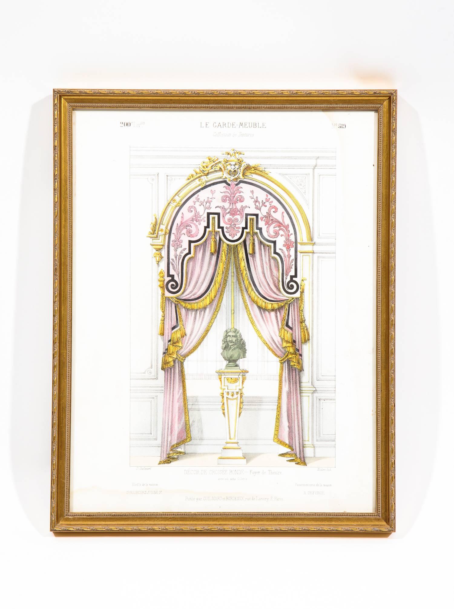 Antique 19th Century Louis XVI French Lithographs Le Garde-Meuble, Set of Ten For Sale 4