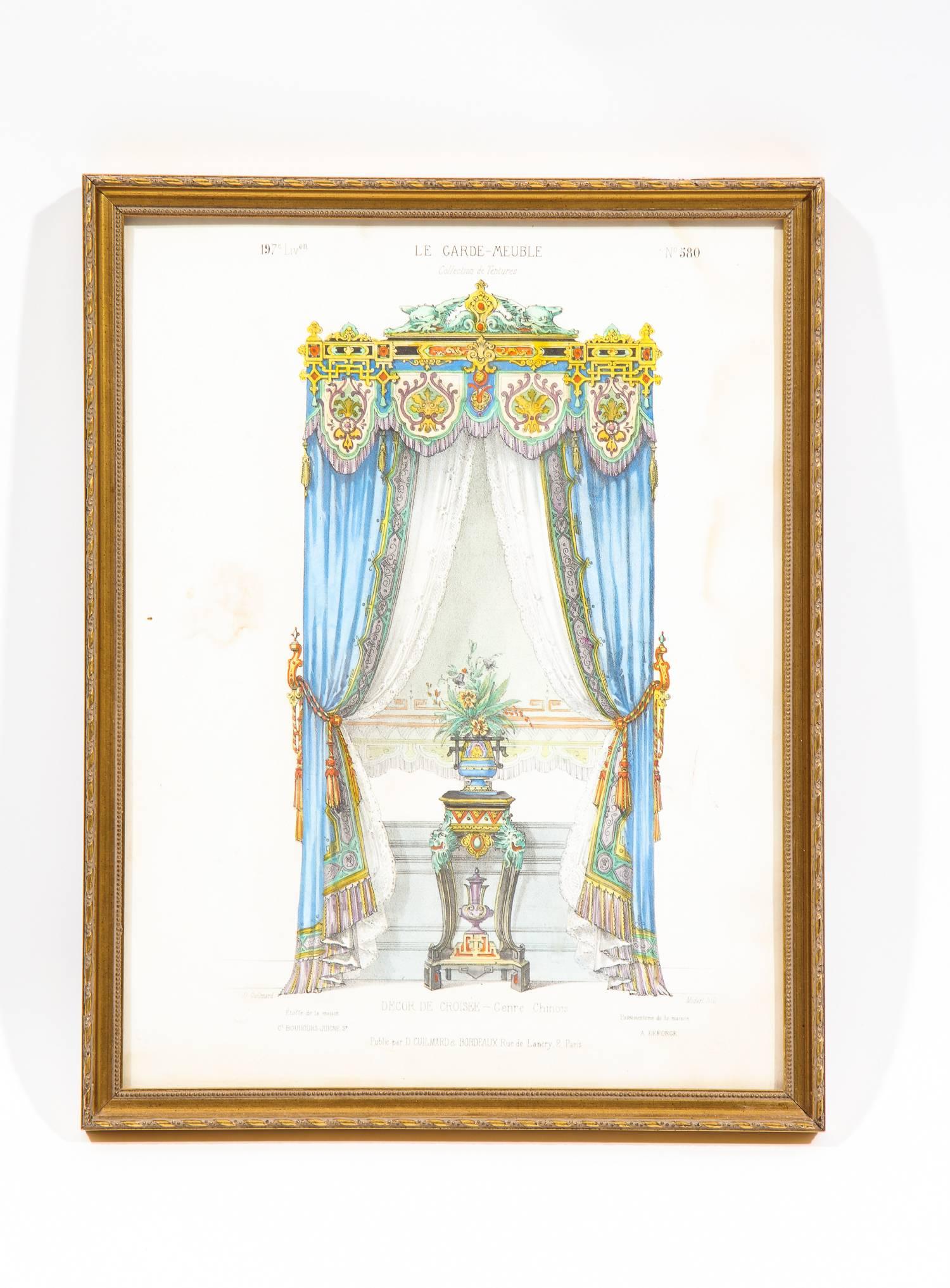 Antique 19th Century Louis XVI French Lithographs Le Garde-Meuble, Set of Ten In Good Condition For Sale In New York, NY