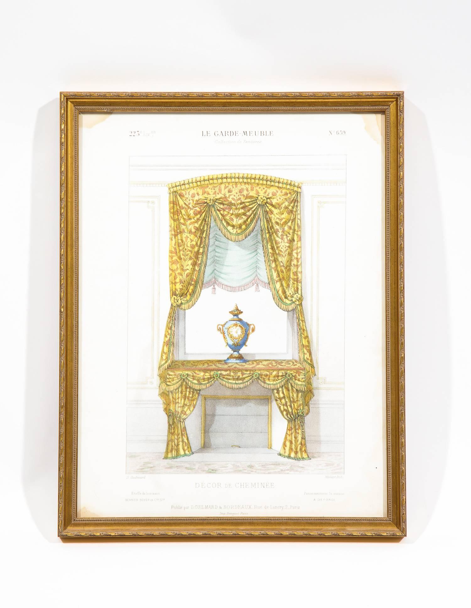Antique 19th Century Louis XVI French Lithographs Le Garde-Meuble, Set of Ten In Good Condition In New York, NY