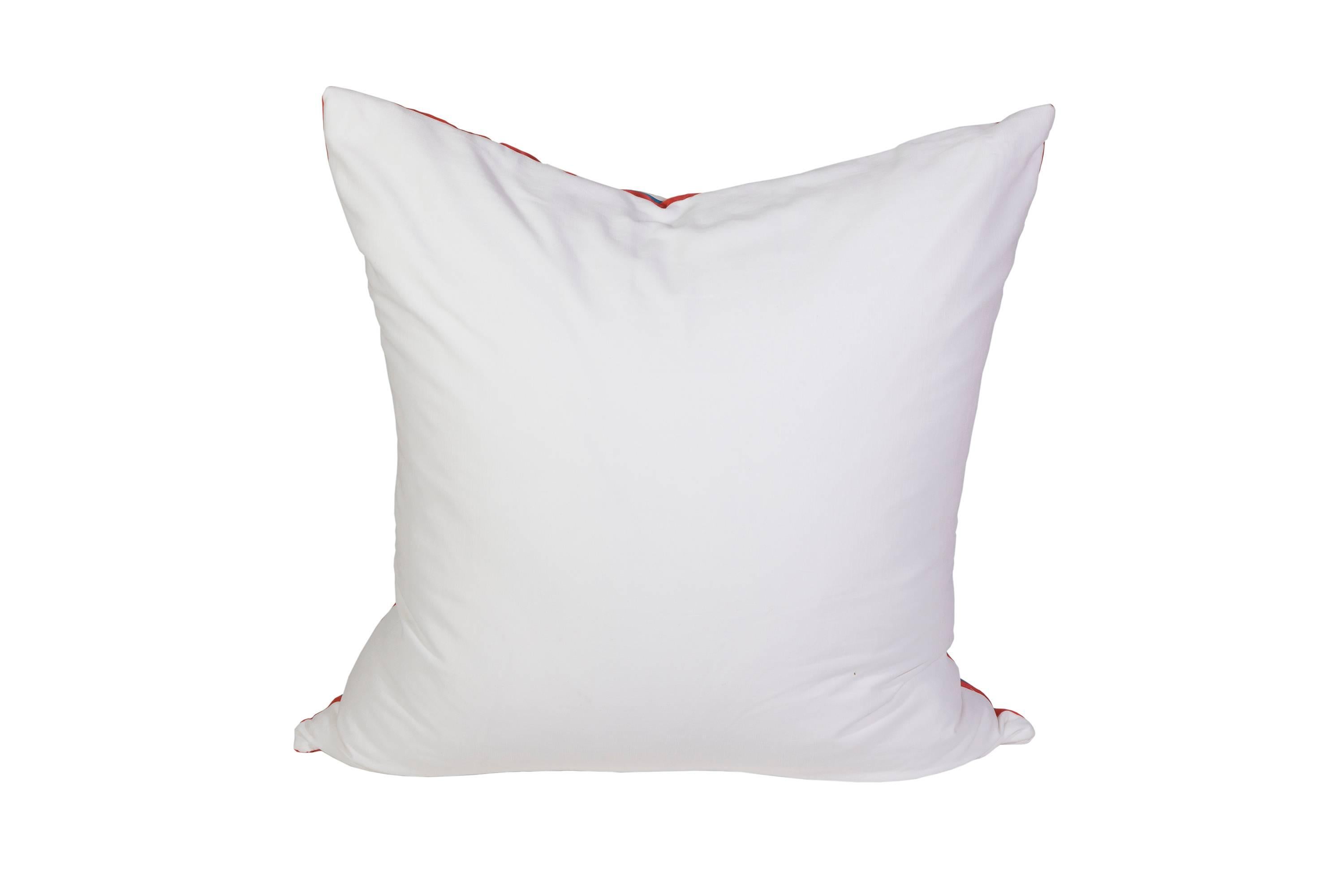 Hermès 'THALASSA' Silk Scarf Pillow with White Cashmere Backing 1