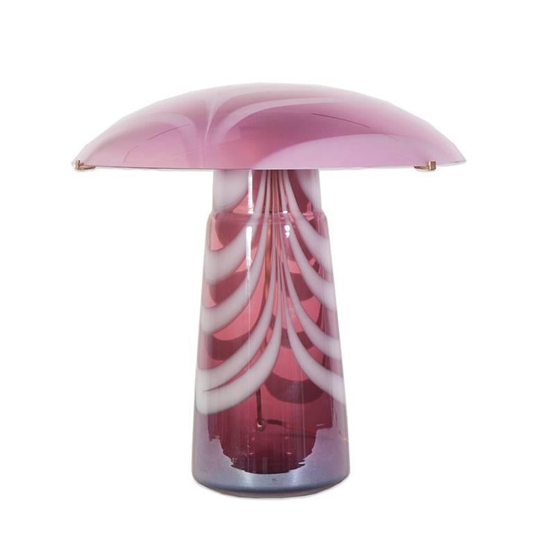 Vistosi Murano Glass Mushroom Lamp For Sale