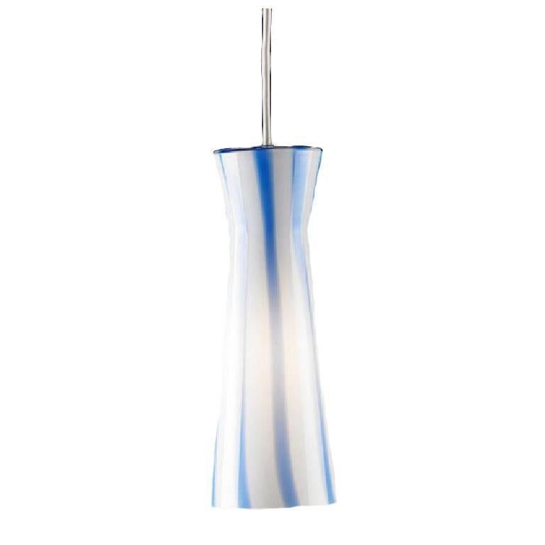 Massimo Vignelli Venini Murano Pendant in Blue