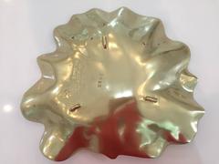 Oskar JW Hansen Brass Grape Leaf Bowl