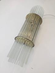 Mid-Century Italian Brass Sconce with Glass Rods