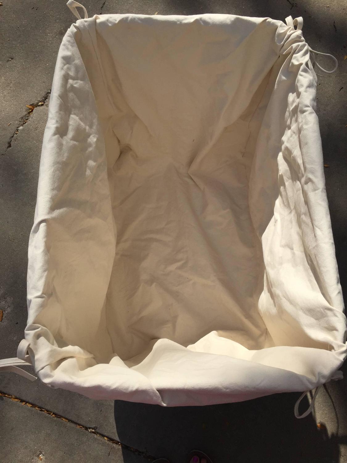 Industrial Laundry Cart with Liner and Working Original Wheels For Sale