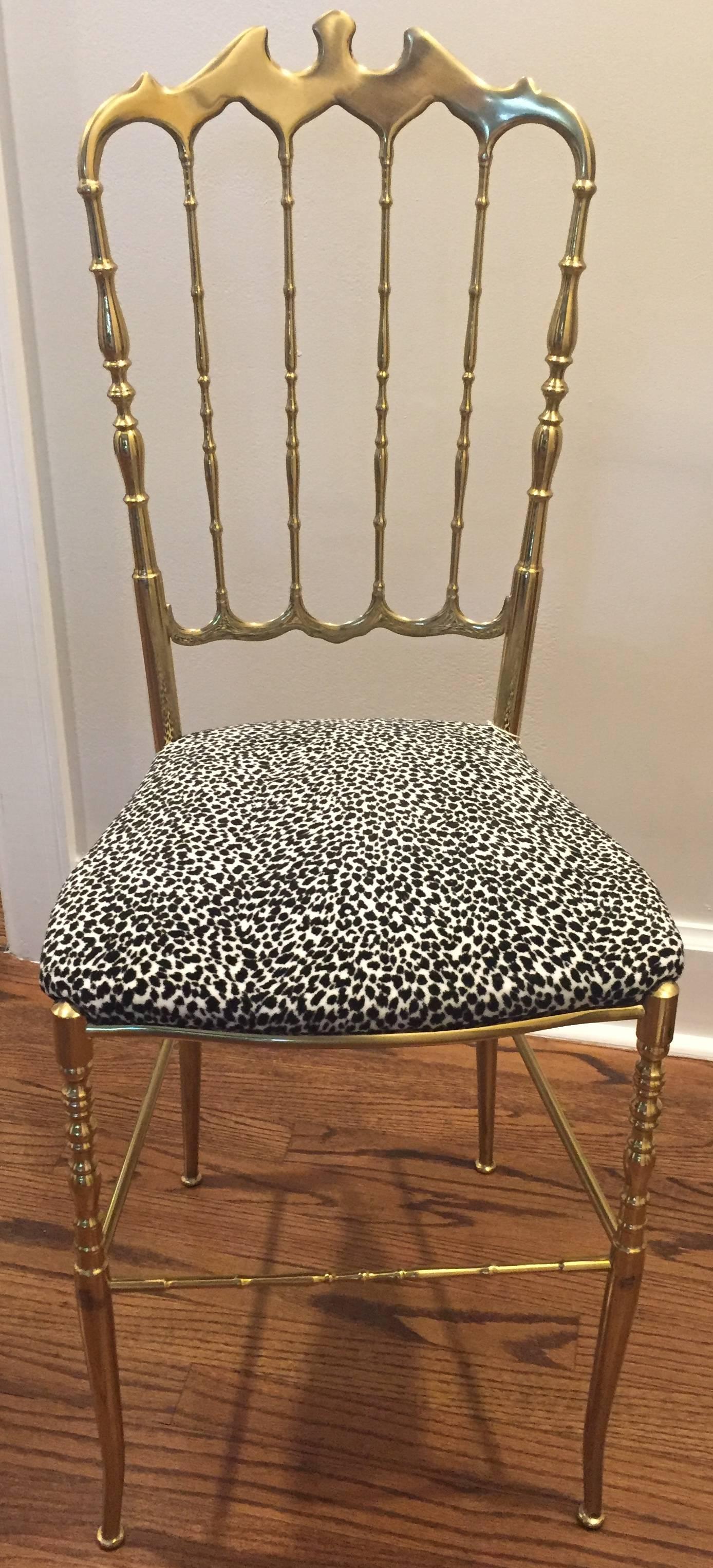 Chiavari Polished Brass Chair For Sale 1