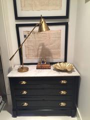 Carrara Marble-Top Painted Chest