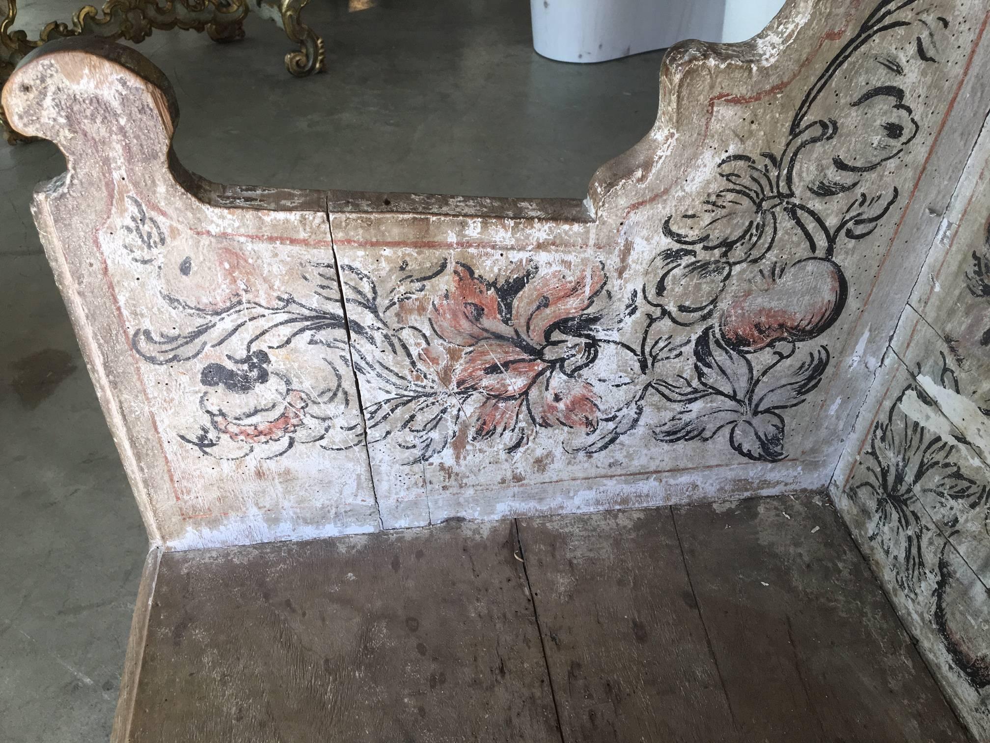 17th Century Italian Renaissance Style Painted Cattedra For Sale