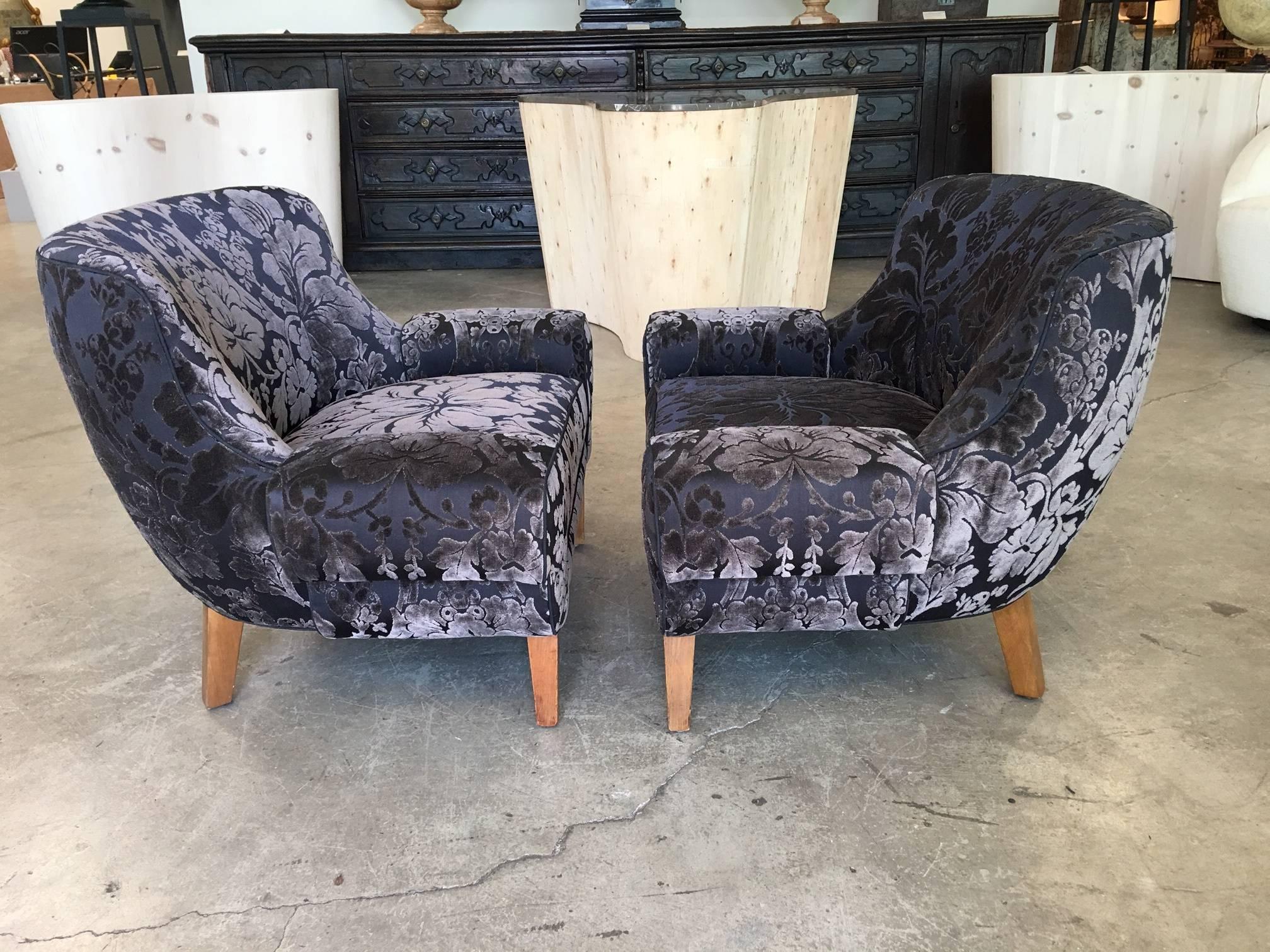 Pair of Custom Armchairs by Paul Laszlo For Sale 1