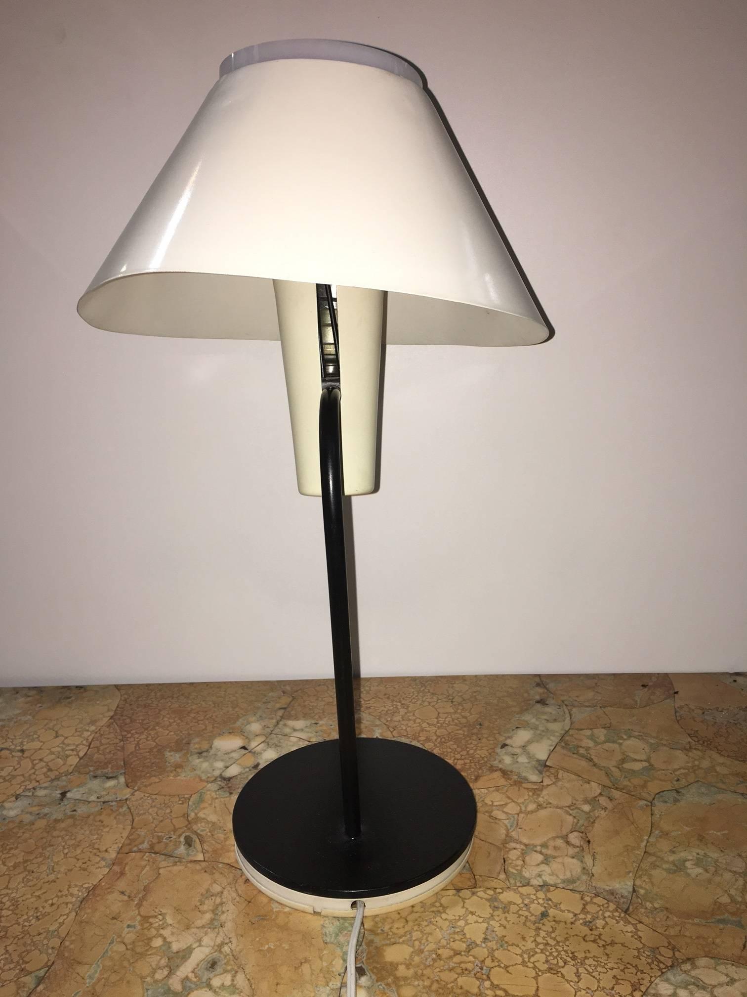 Acrylic Jean Boris Lacroix Painted Metal Table Lamp