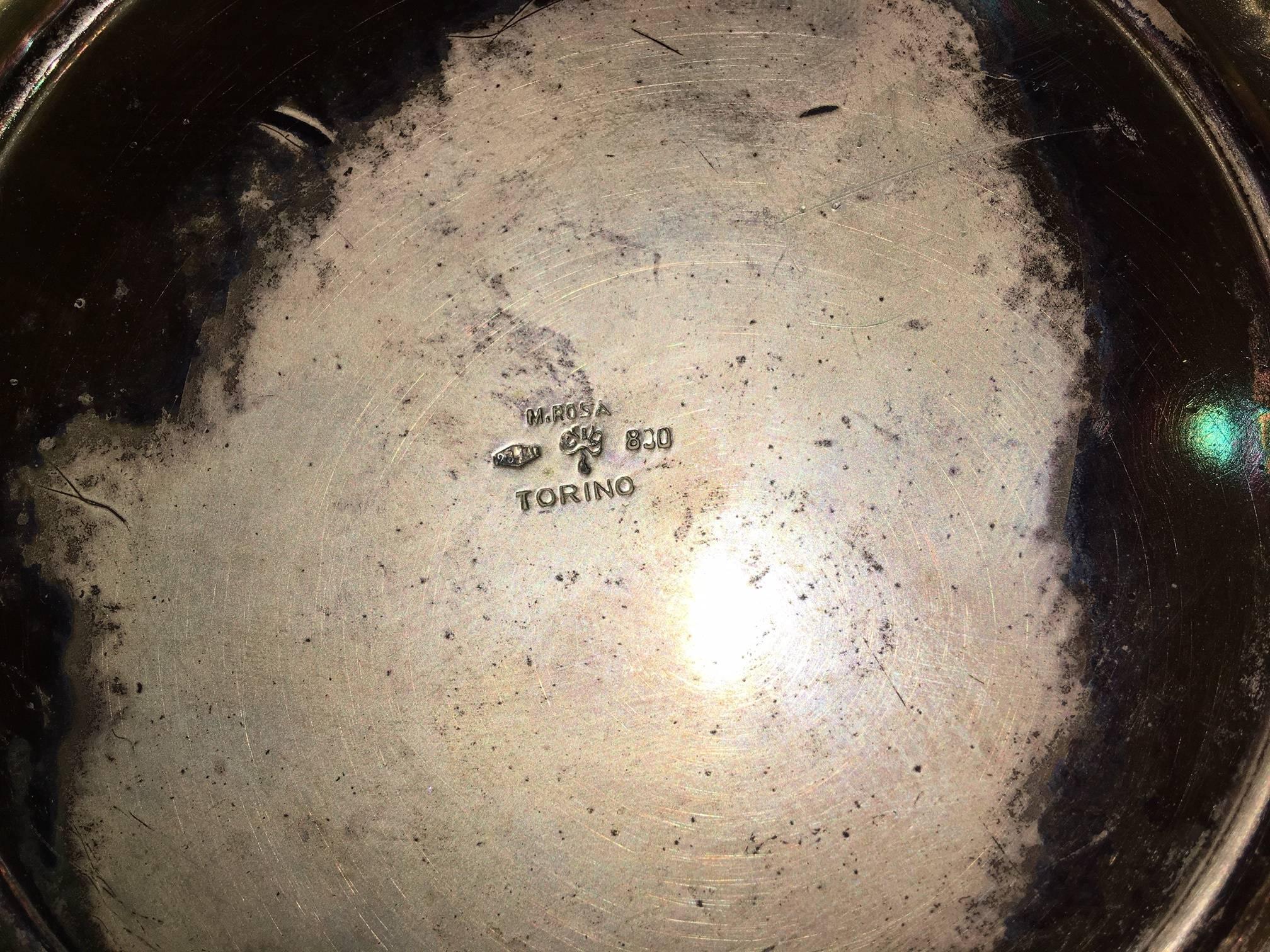 Elegant Silver Italian Vase For Sale 1