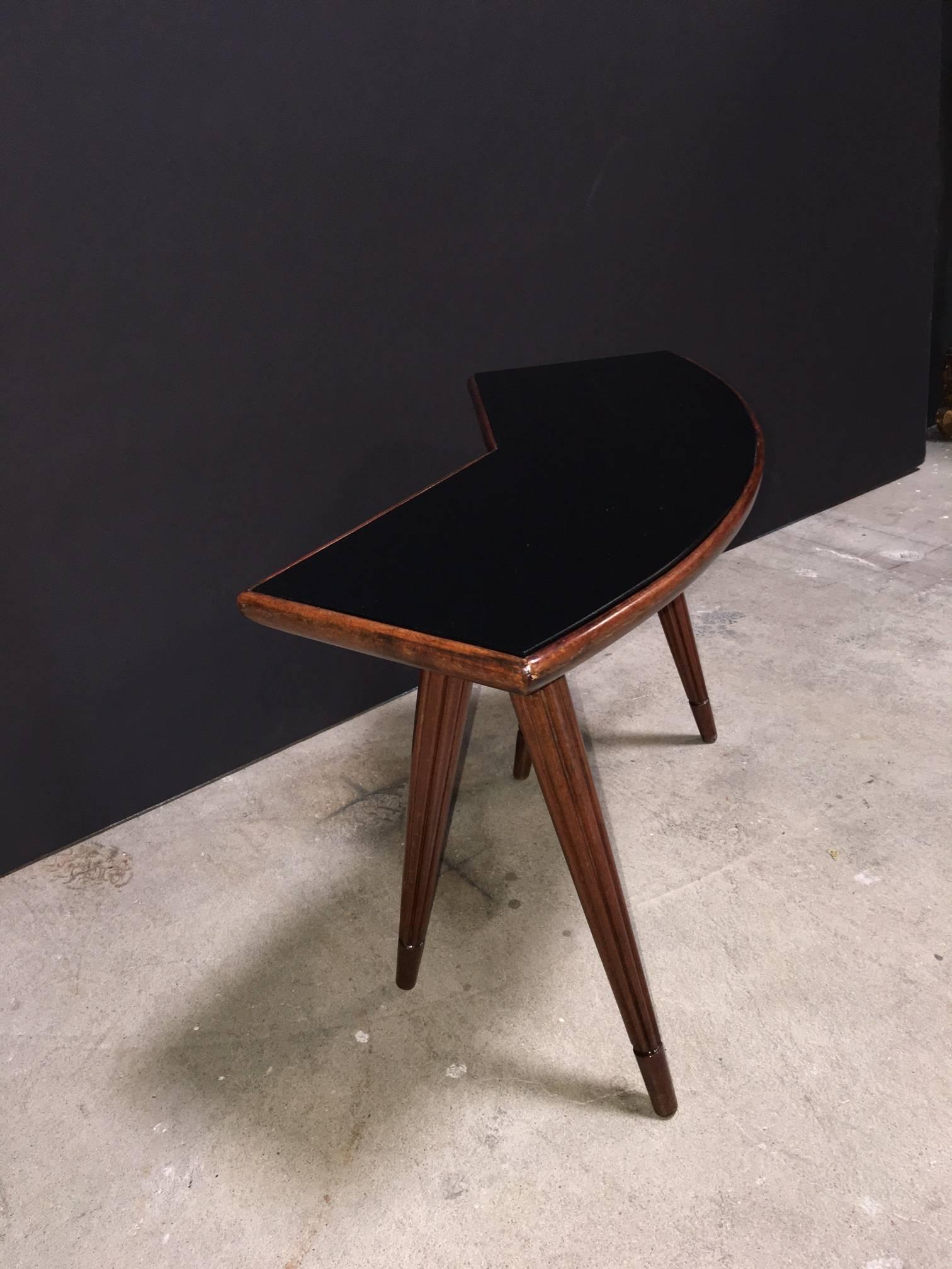 20th Century Uniquely Designed Curved Low Table Attributed to Gio Ponti