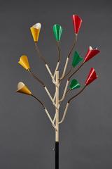 Spectacular Multi-Colored Stilnovo Floor Lamp of Rare Form