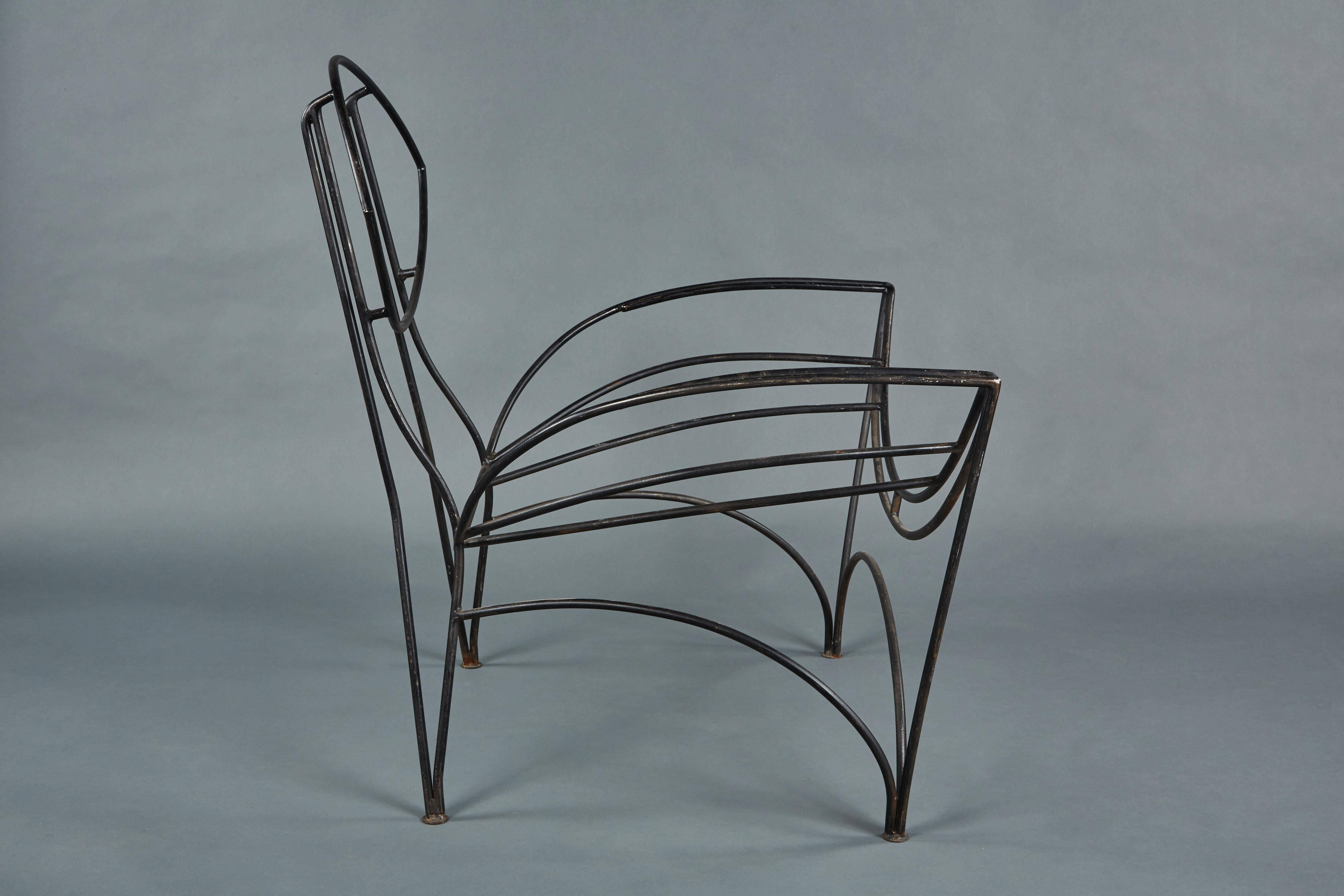 Italian “Fat” Iron Chair by Tom Dixon For Sale