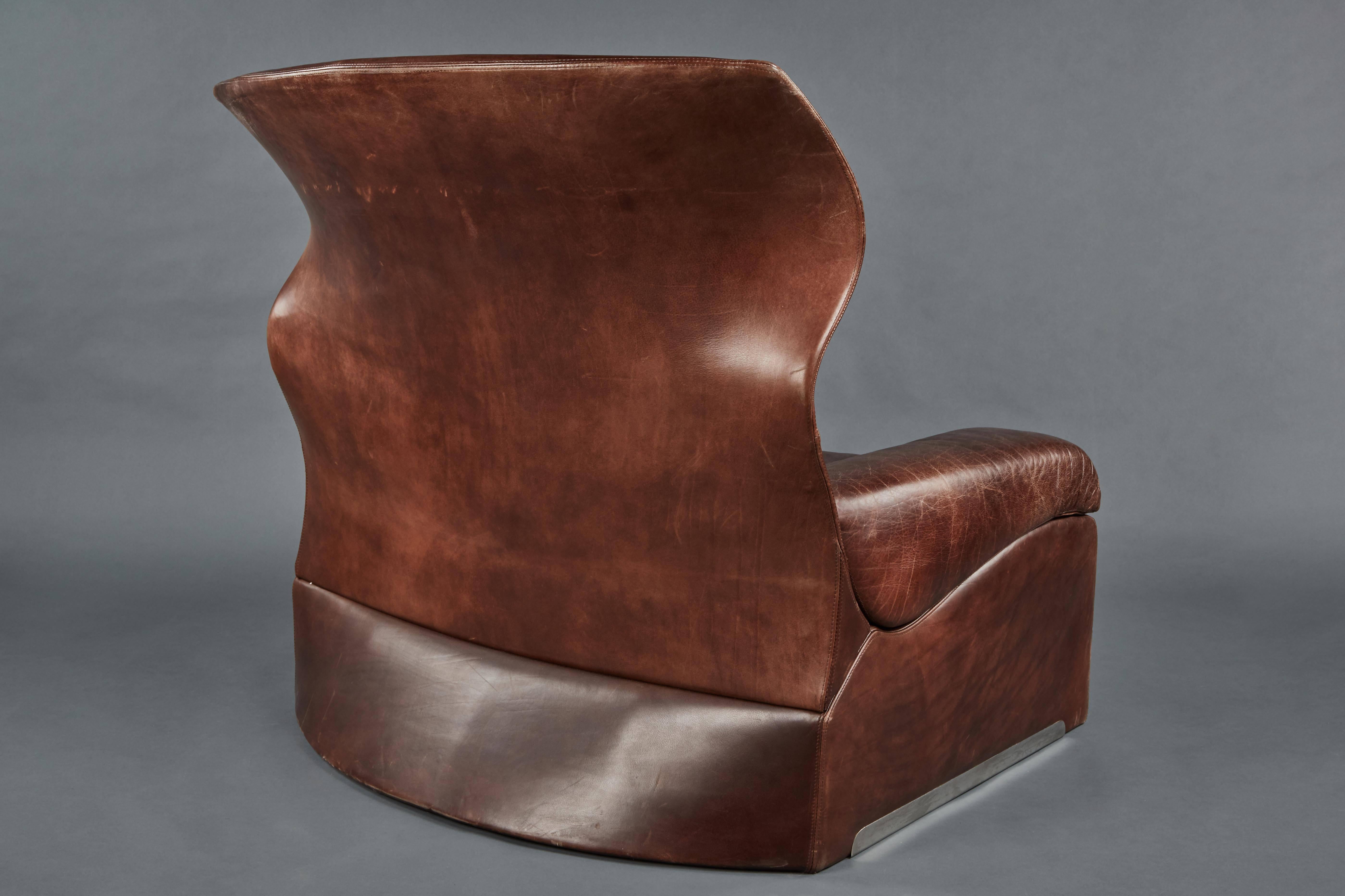 Italian Vela Alta Chair by Giovanni Offredi for Saporiti For Sale
