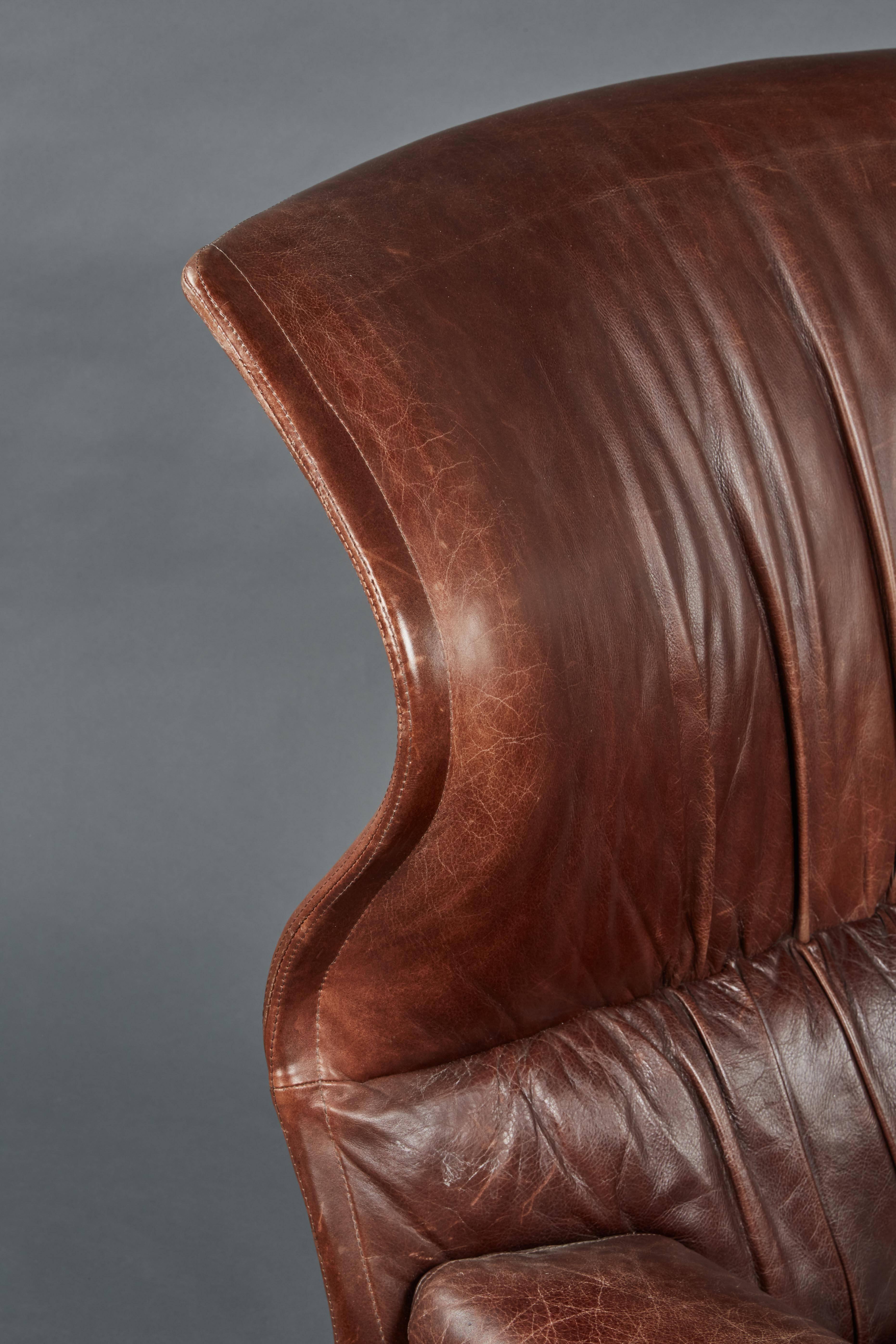 Vela Alta Chair by Giovanni Offredi for Saporiti In Good Condition For Sale In Los Angeles, CA