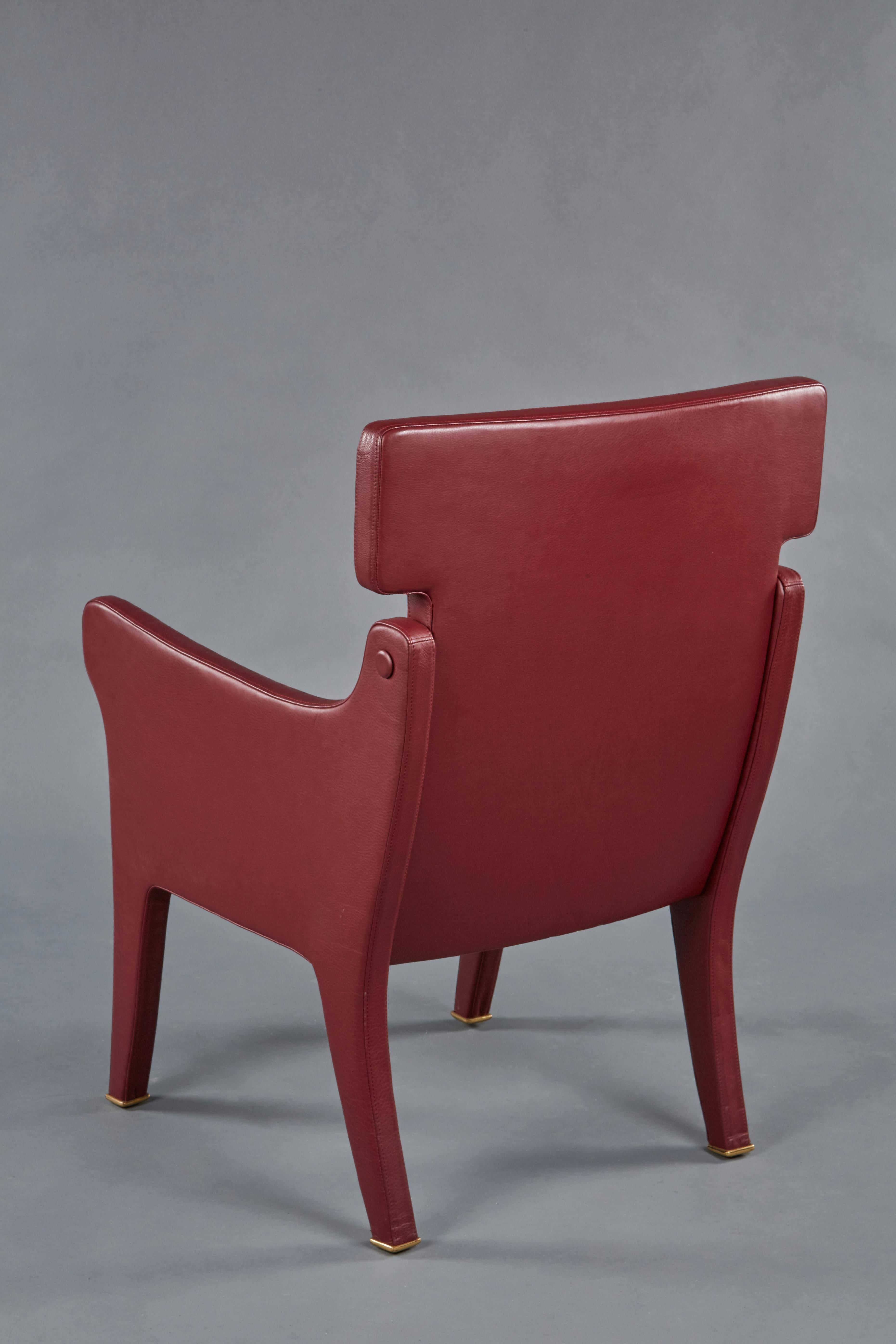 Mid-20th Century Pair of Ignazio Gardella Leather Chairs For Sale