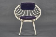 Rare Pair of Circular Chairs by Yngve Ekström for Swedese