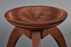 Rare and Spectacular Osvaldo Borsani Chiselled and Hand-Craved Wood Low Table