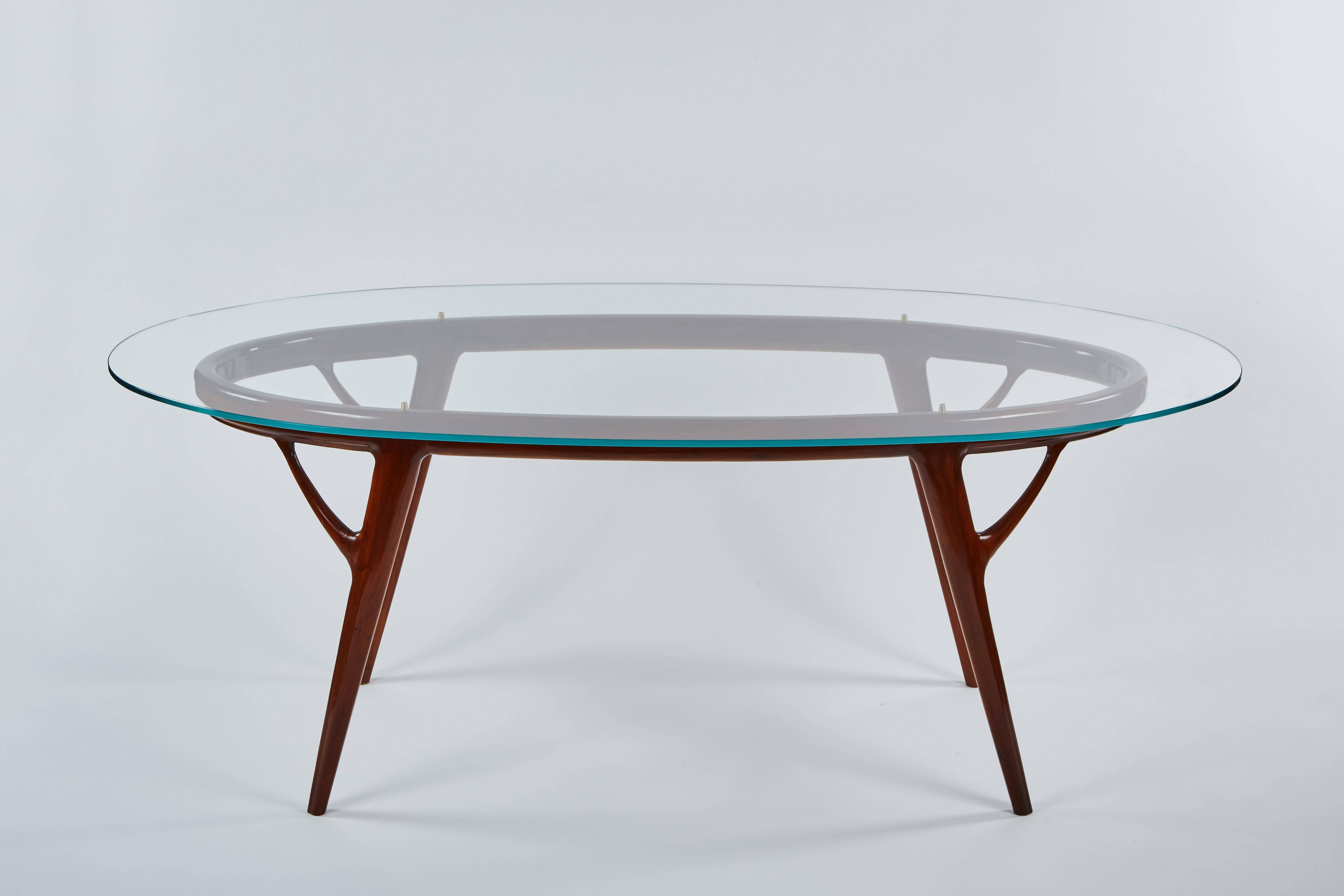 Mid-Century Modern Striking Oval Table by Ico Parisi For Sale