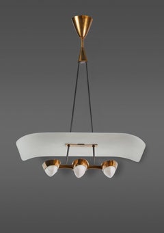 Petite Italian Chandelier with Three Oval Lights