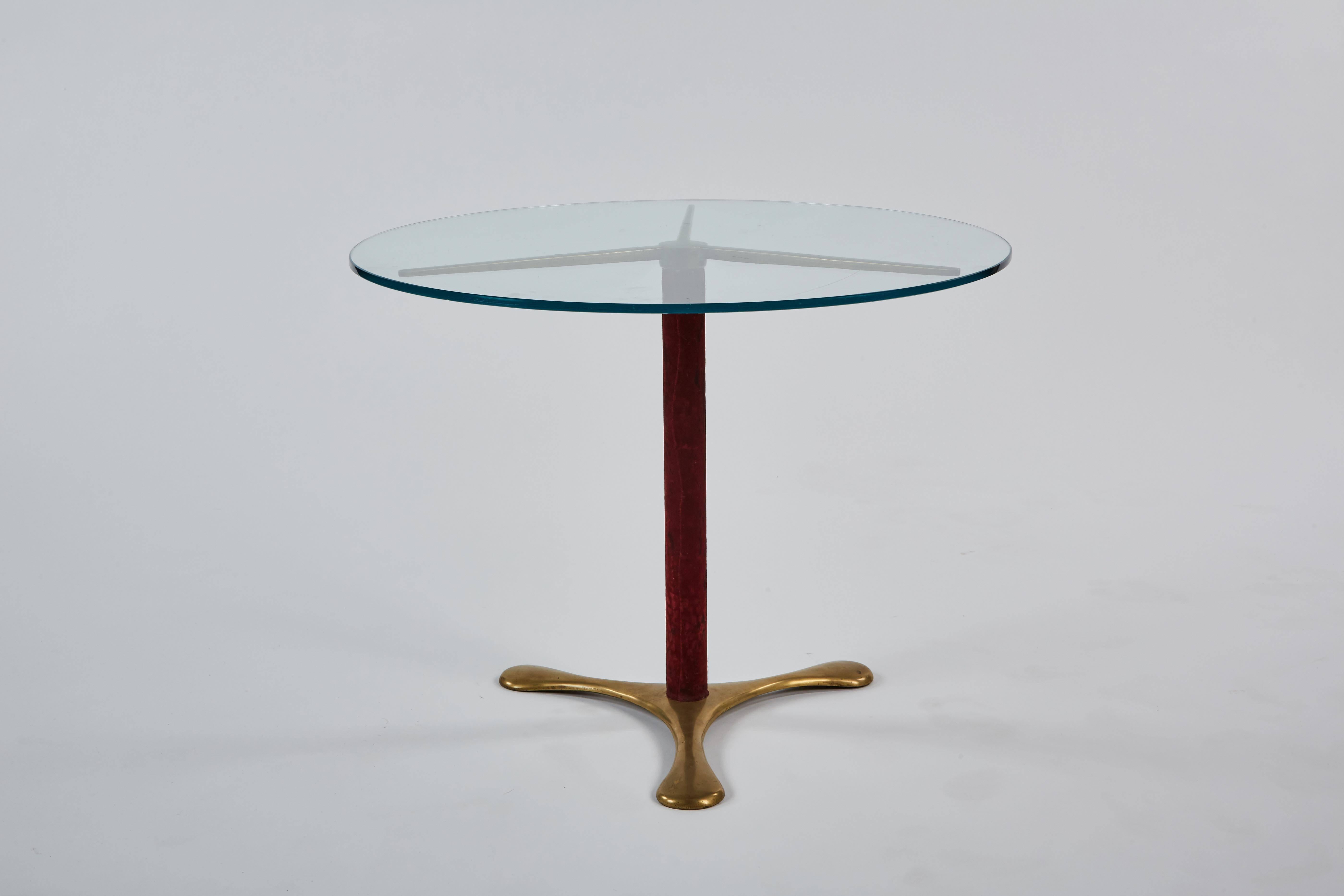 Italian Circular Side Table by Paolo Buffa For Sale