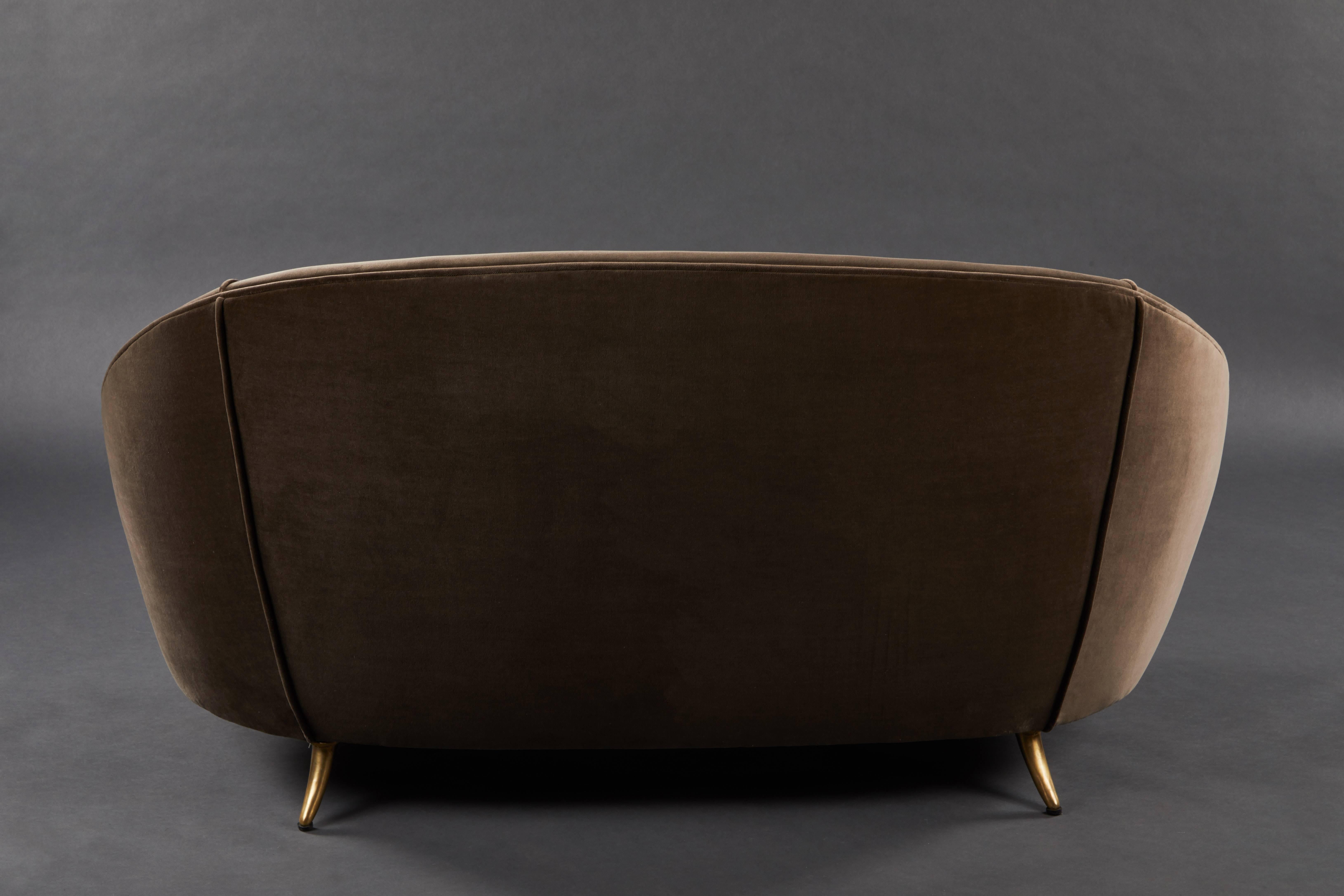 Italian Two-Tone Settee by Silvio Cavatorta for Production ISA