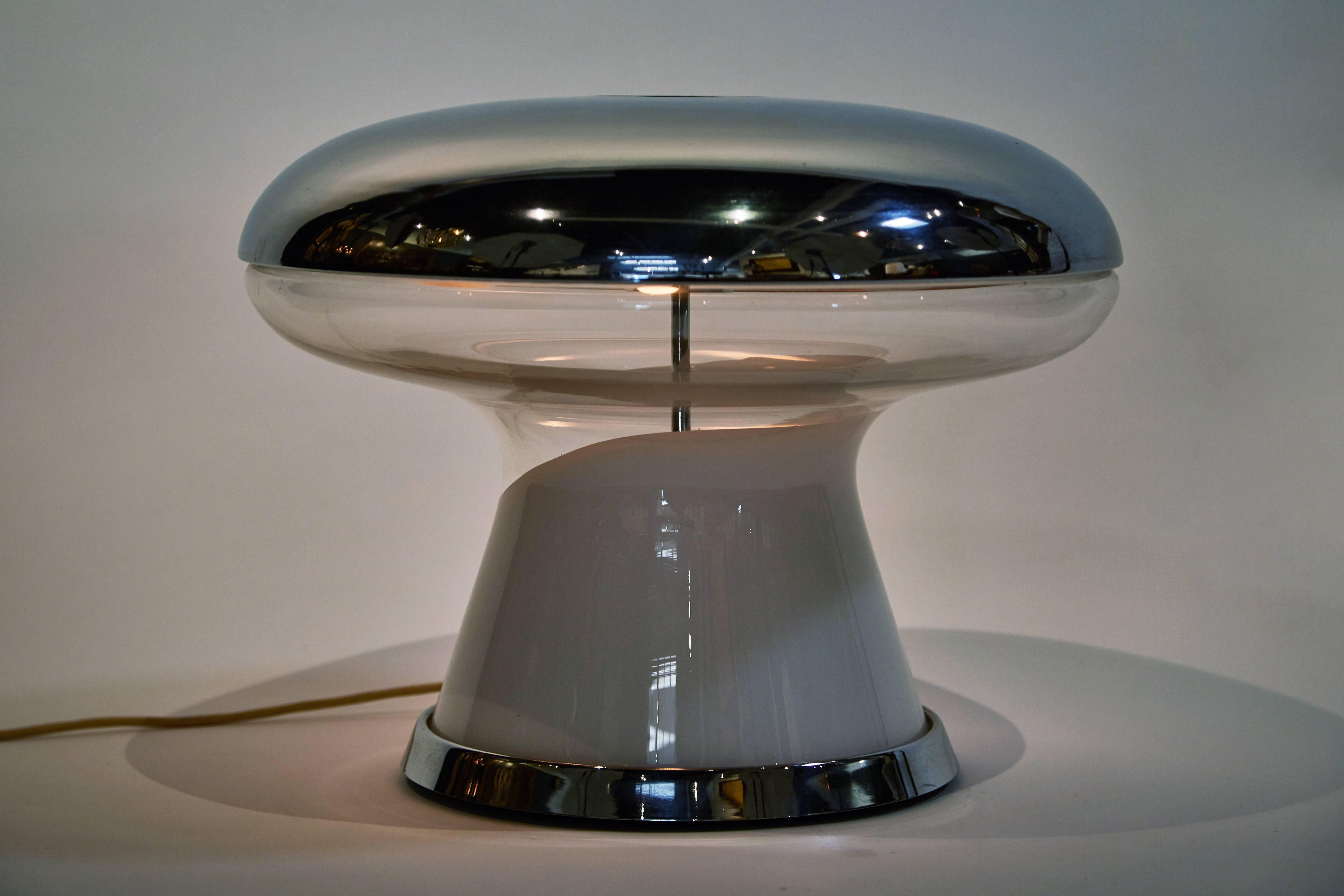 Murano Blown Glass Table Lamp by Vistosi In Good Condition For Sale In Los Angeles, CA