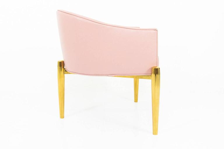 Art Deco Dining Chair with Brass Finished Legs For Sale at 1stdibs