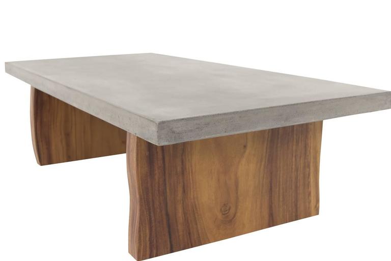 MidCentury Modern Style Indoor/Outdoor Concrete Coffee Table with Eco