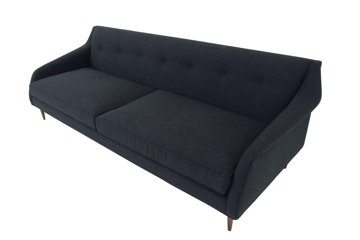 black linen sofas