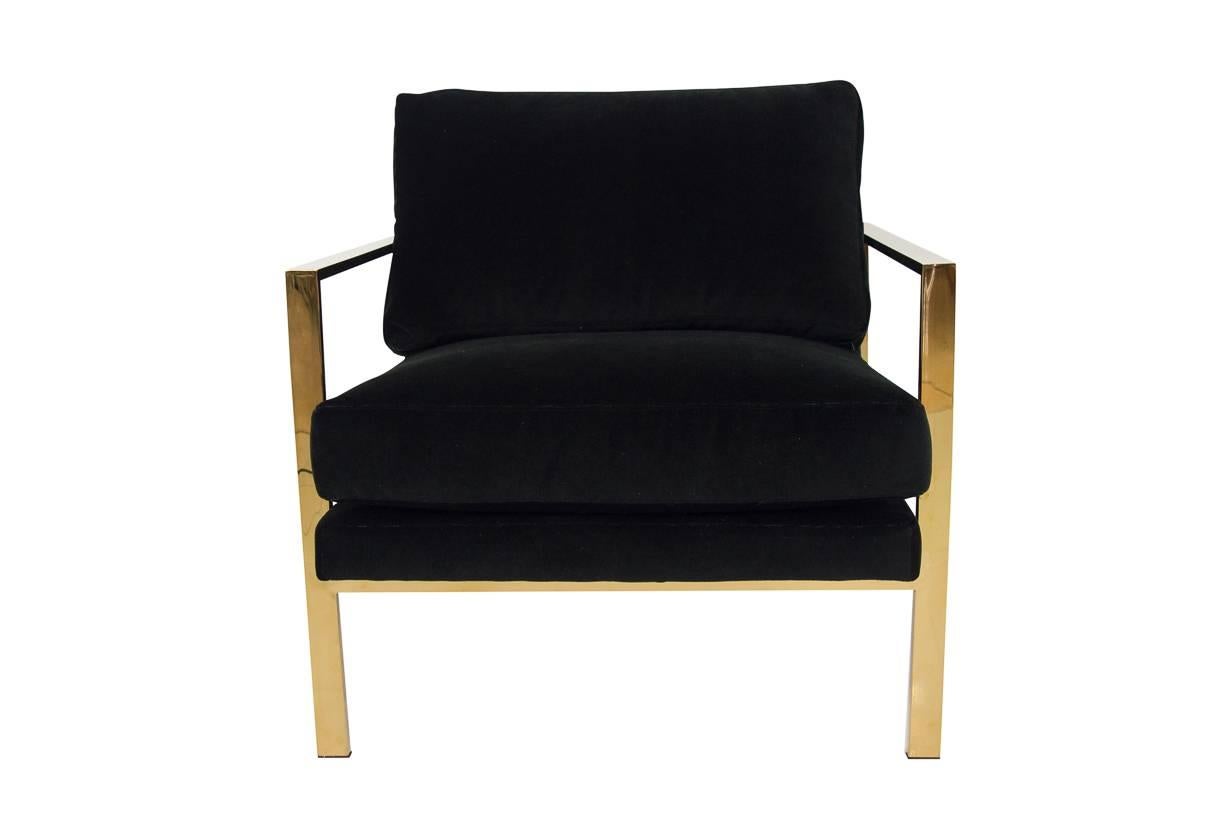 black armchair
