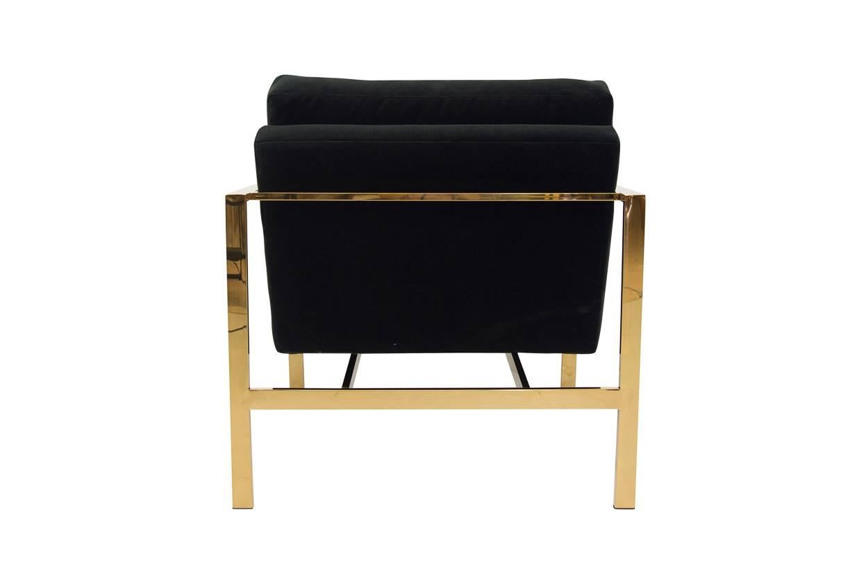 black arm chair