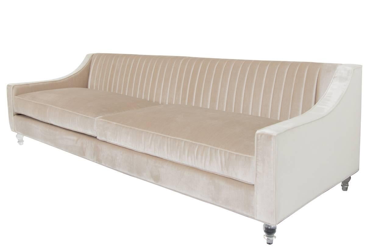 sofa velvet beige