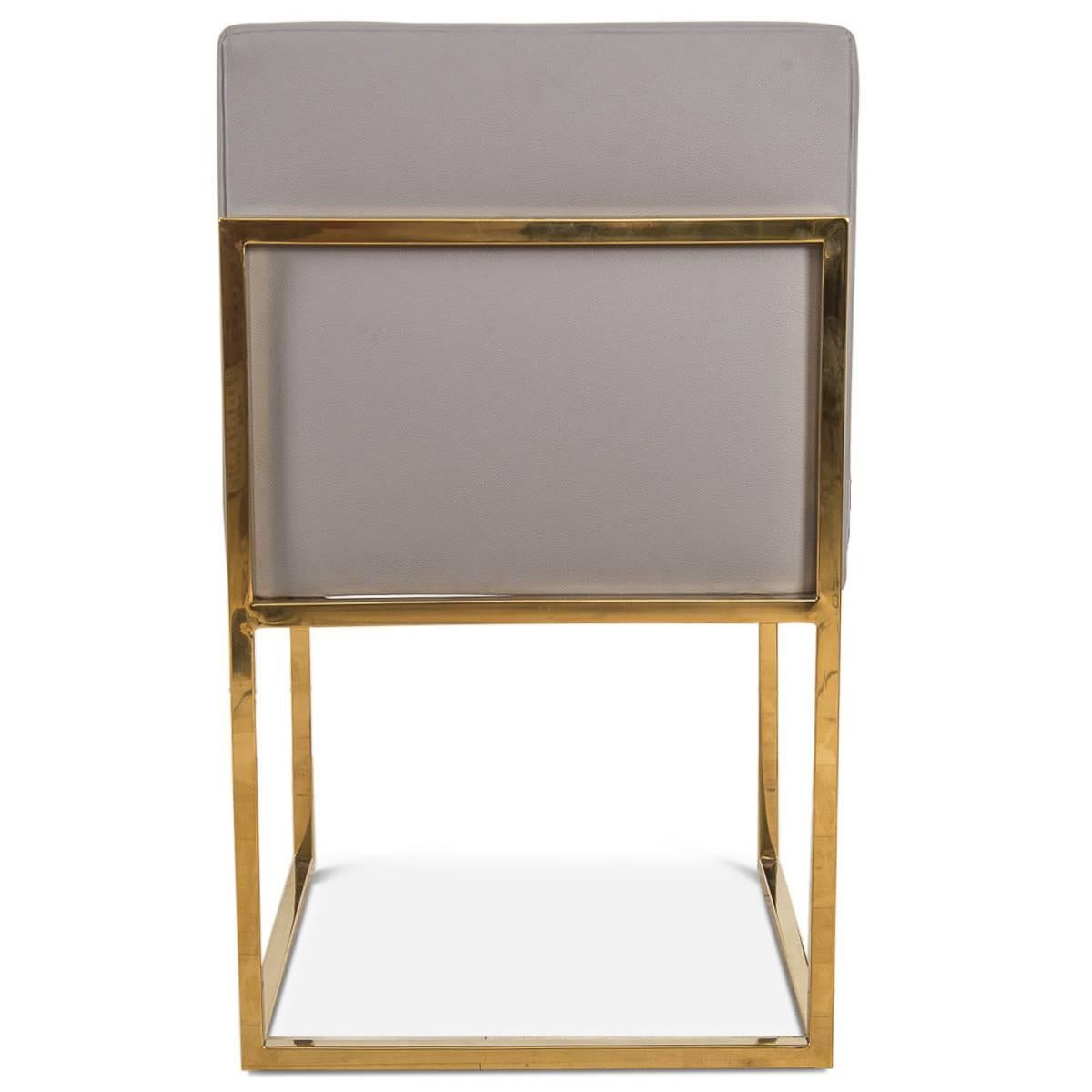 brass dining chair