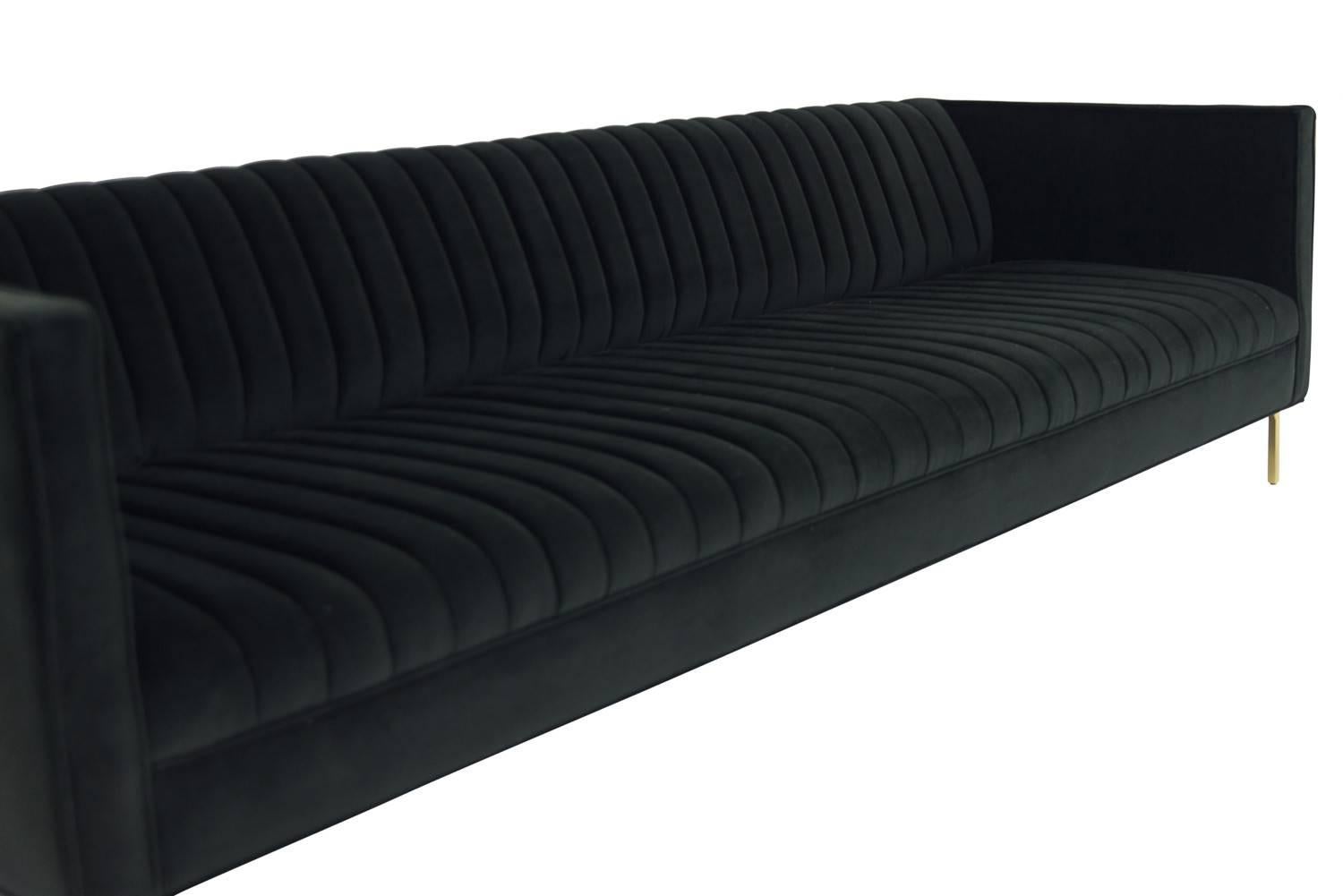 long black sofa
