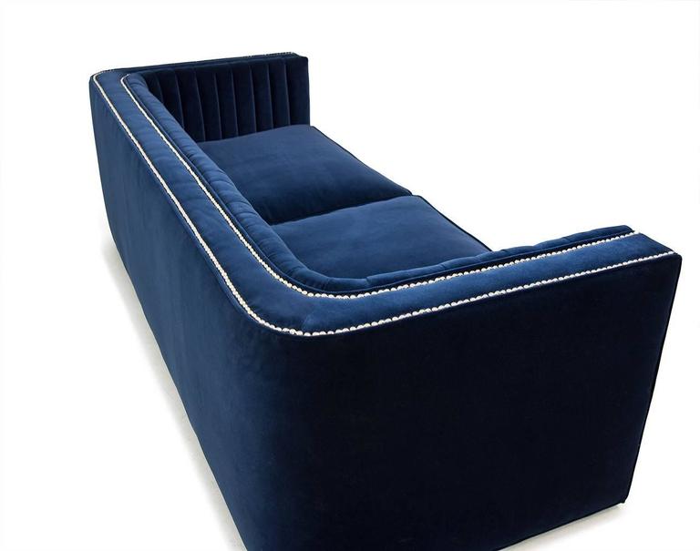 Elevate the level of comfort and style within your home with the Buenos Aires Sofa in Como Indigo Velvet. Though the deep color and bold design lend this sofa the ability to stand alone, none can deny the brilliance of one or two throw pillows atop