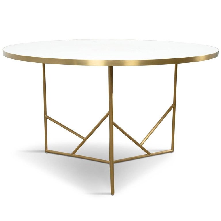 White Geometric Dining Table preview