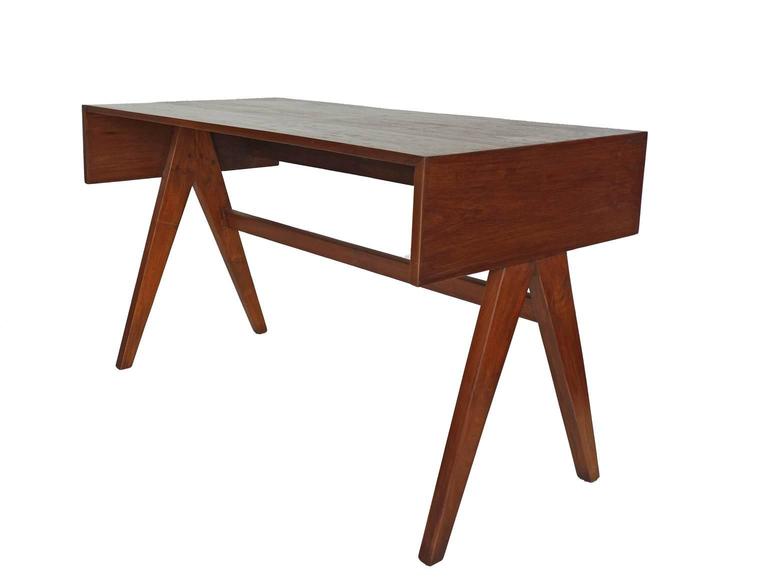 Pierre Jeanneret Desk and Chair, College of Architecture, Chandigarh at 1stDibs