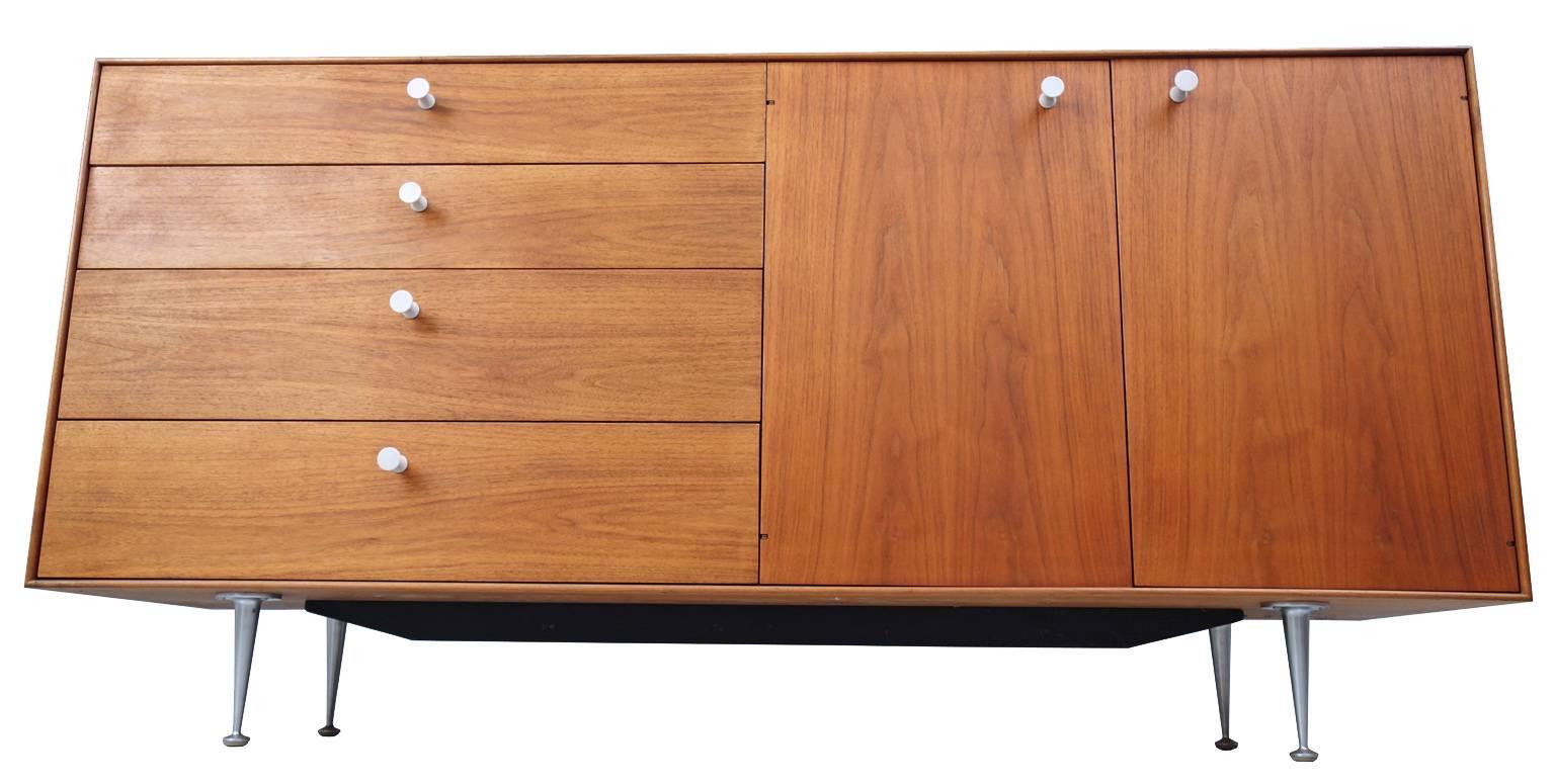 Mid-Century Modern George Nelson Thin Edge Cabinet in Walnut