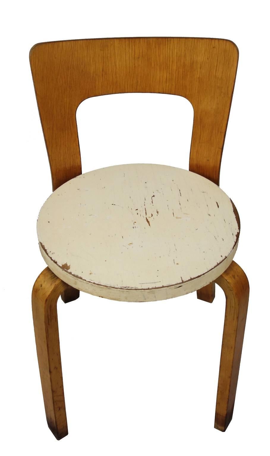 Swedish  Early Alvar Aalto Chair / Stool Model 60